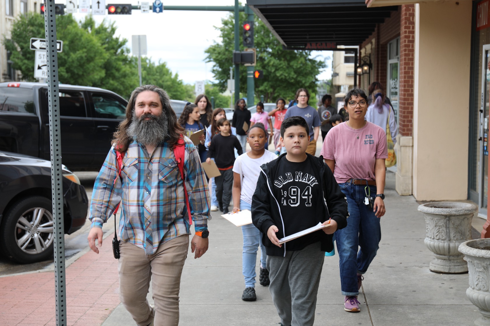 Students on field trip